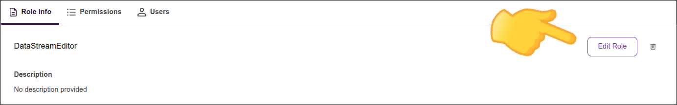 Role Info with Edit Role button highlighted