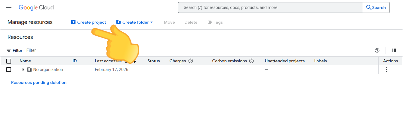 gsuite create project