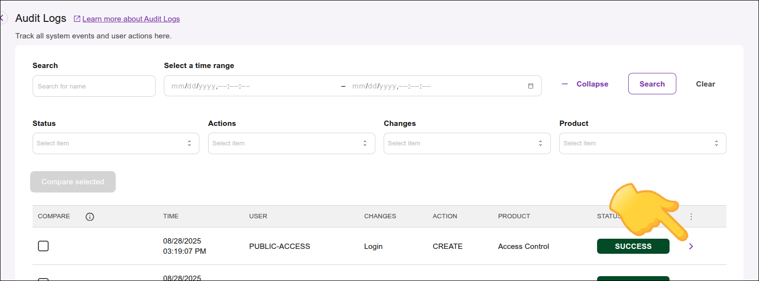 highlight for the right arrow icon