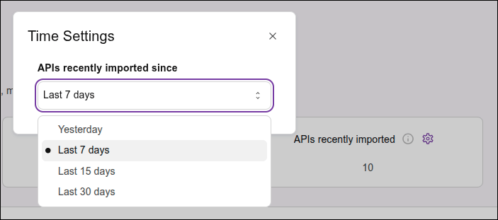 APIs recently imported
