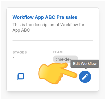 Edit workflow button