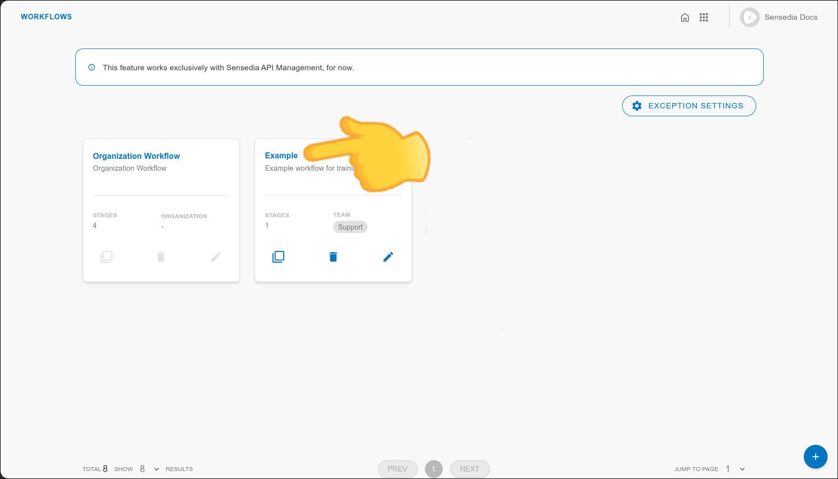highlight of the workflow name