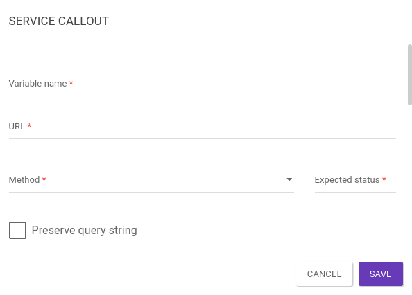 service callout screen