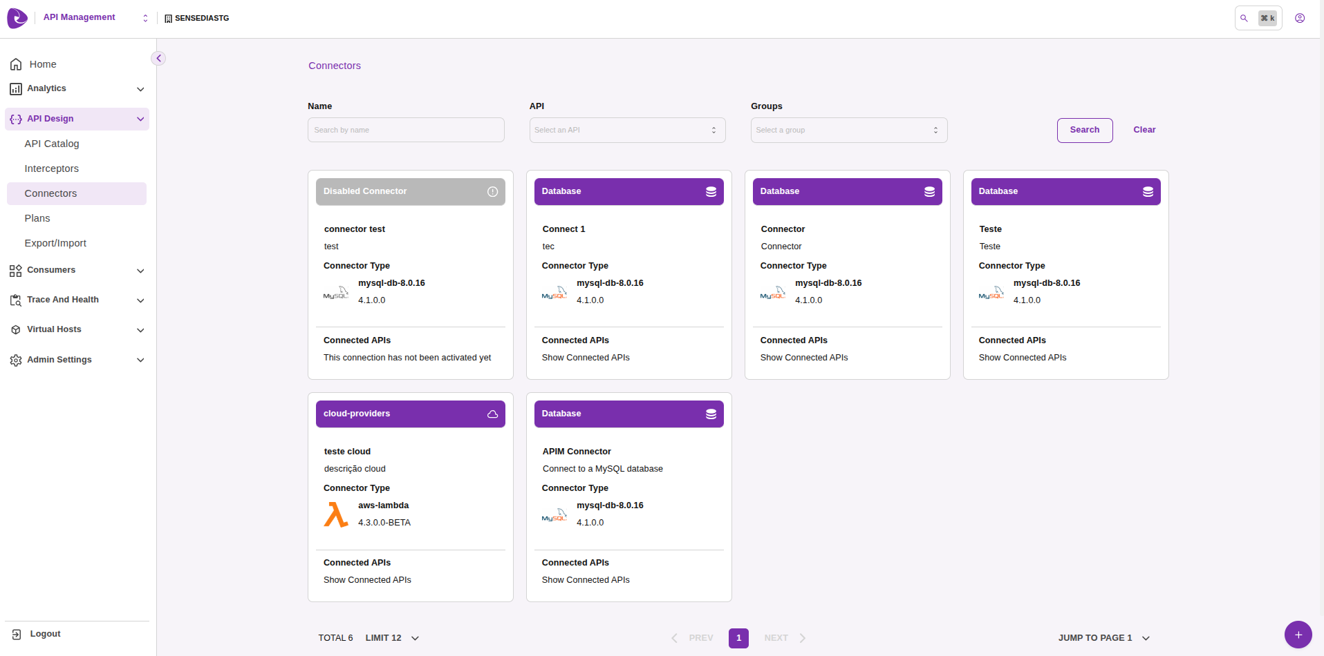 apiManager apiConnectors