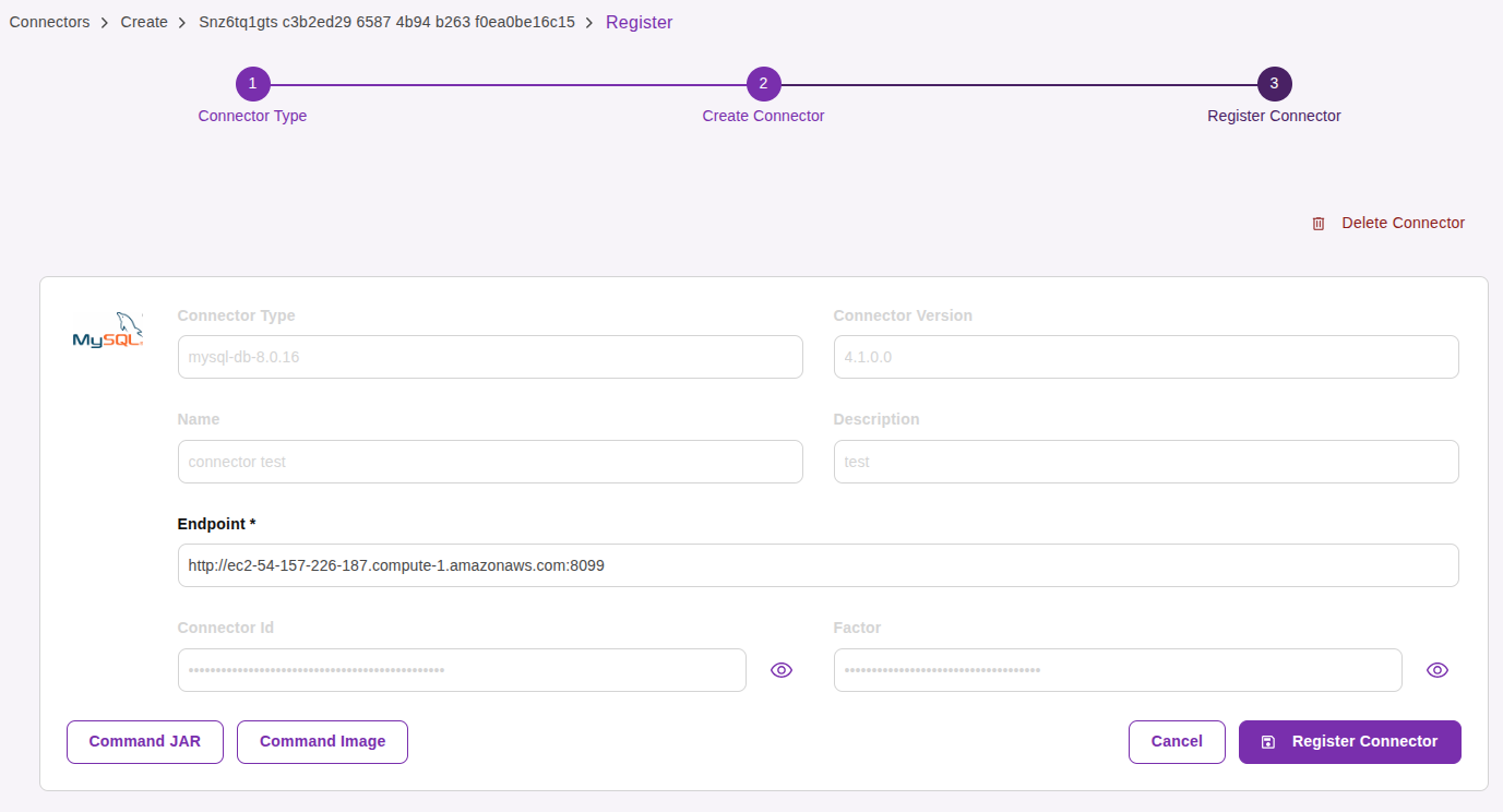 apimanager createConnector endpoint