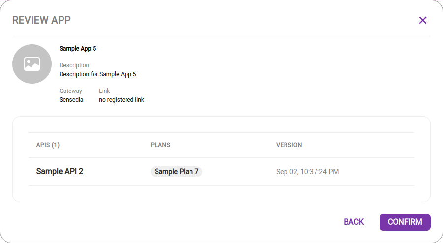screen for reviewing App settings