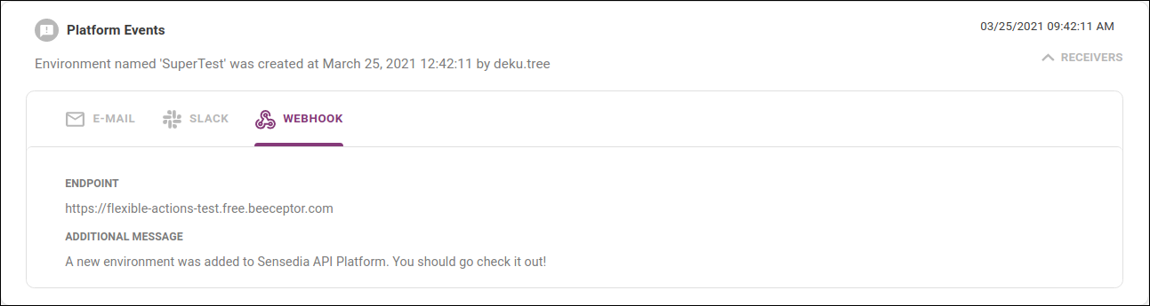 triggered alerts webhook