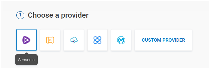 tela de policies com o passo 1 seleção do gateway