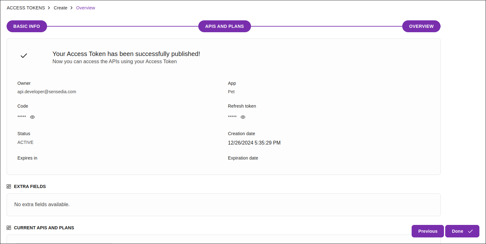access token success