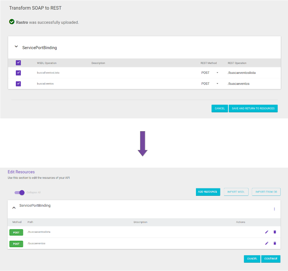 wsdl selecting operations