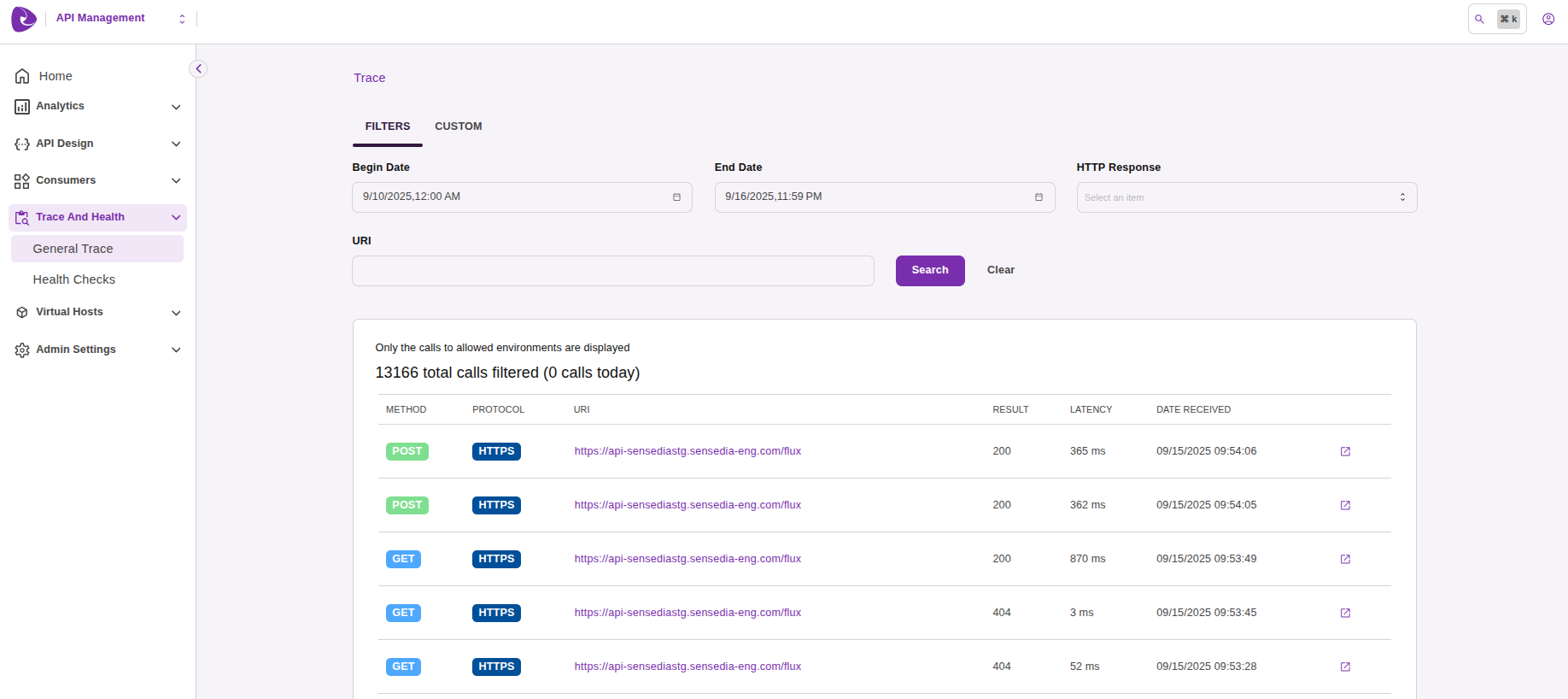 general trace environments