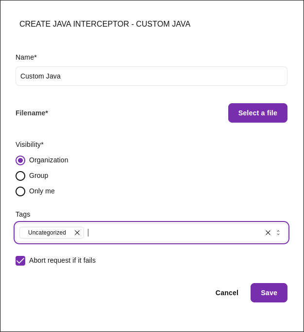 custom java new