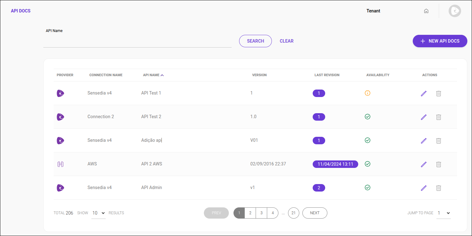screenshot da tela api docs