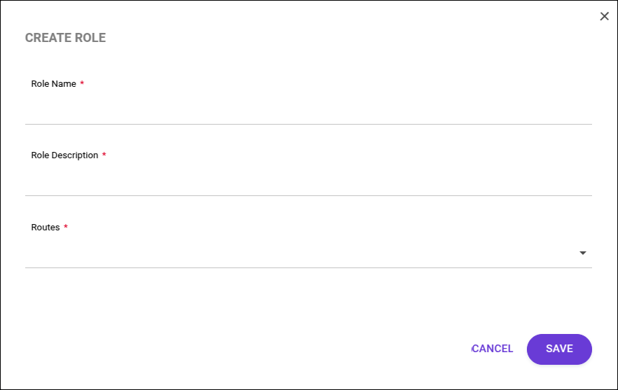 campos de create role